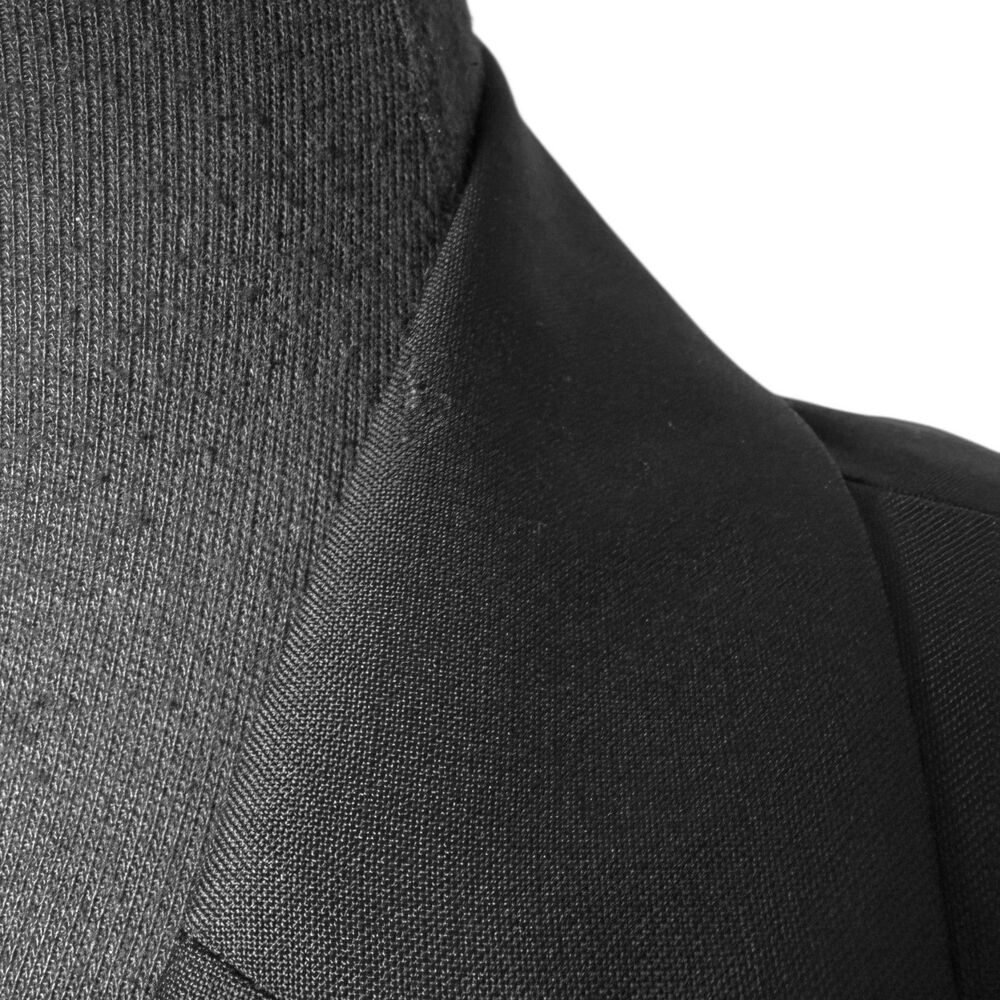 H&M Mens 38R Black Marzotto Wool 2 Button Blazer Sport Coat Jacket - Picture 12 of 12